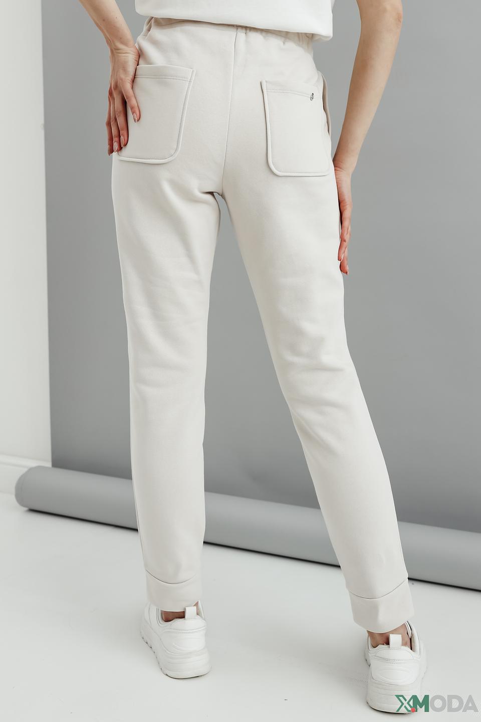 Брюки Monari бежевые с манжетами