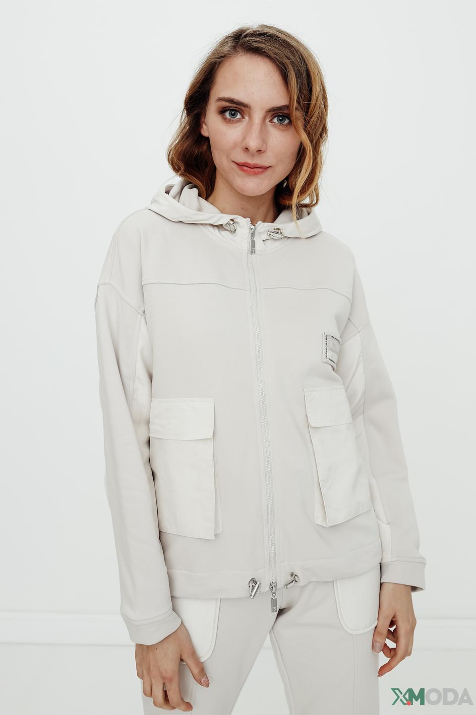 Толстовка Monari бежевая с карманами