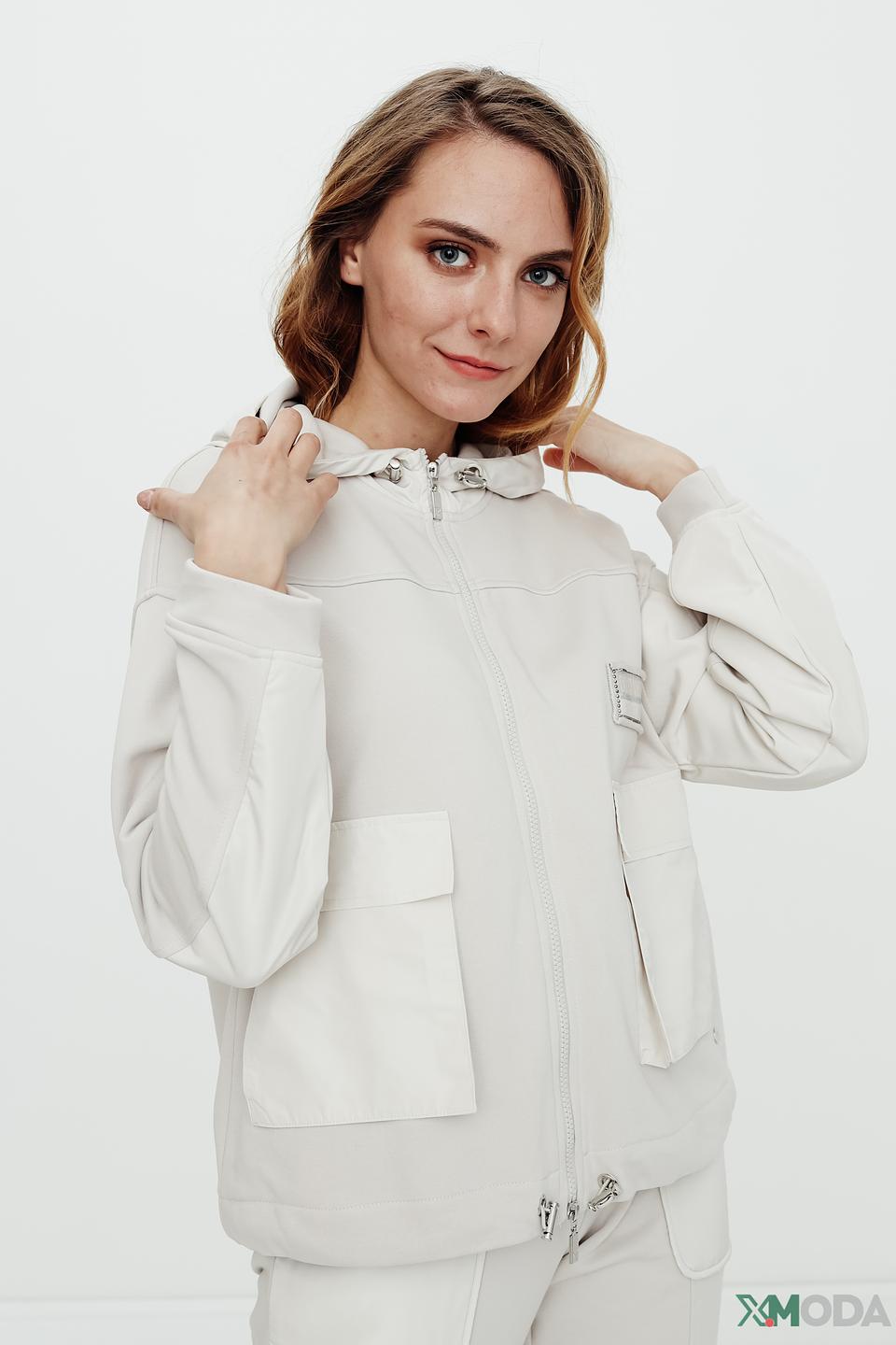 Толстовка Monari бежевая с карманами