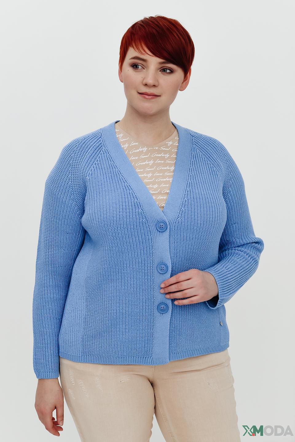 Кардиган Rabe collection голубой с узором