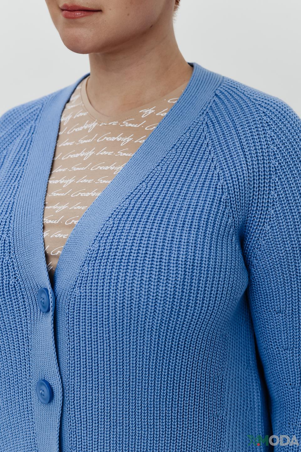 Кардиган Rabe collection голубой с узором
