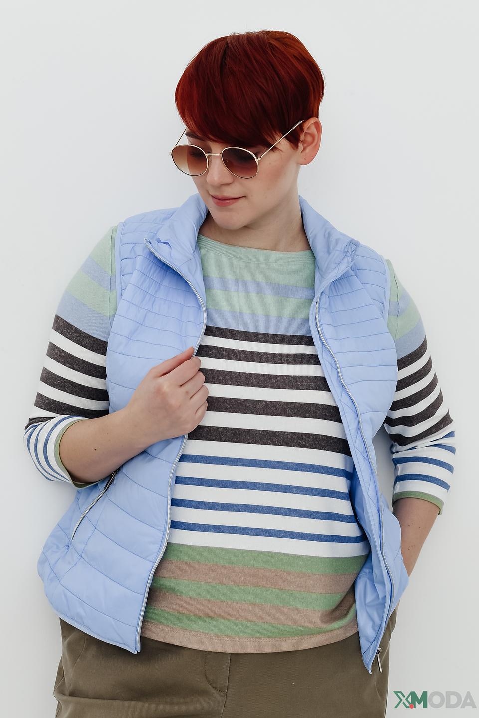 Жилет Frank Walder стеганый голубой