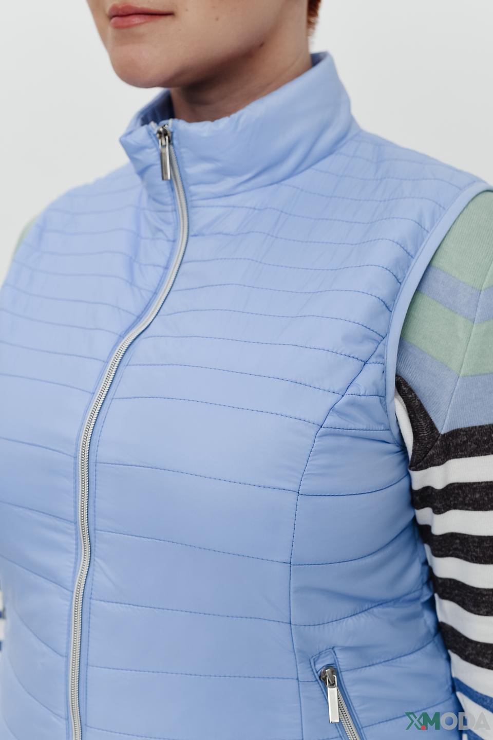 Жилет Frank Walder стеганый голубой