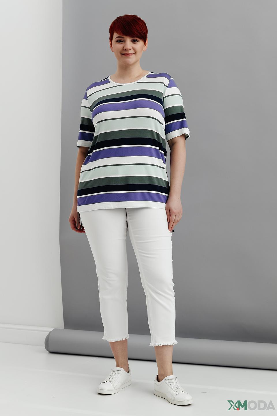 Джинсы Samoon белые с необработанным краем