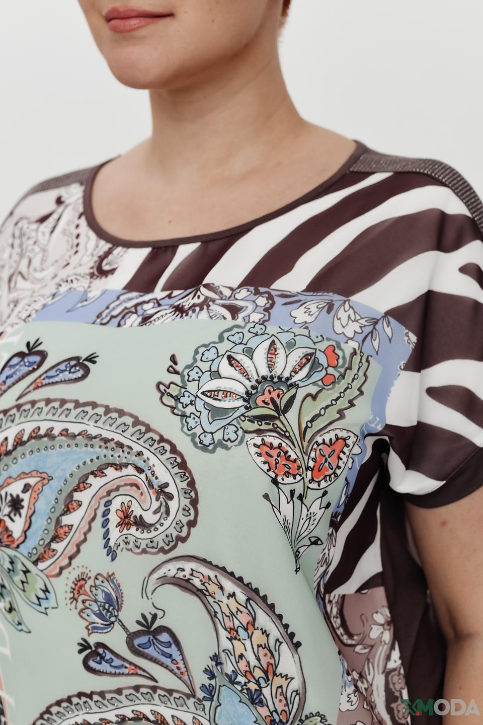 Блуза Via Appia с узором DUE