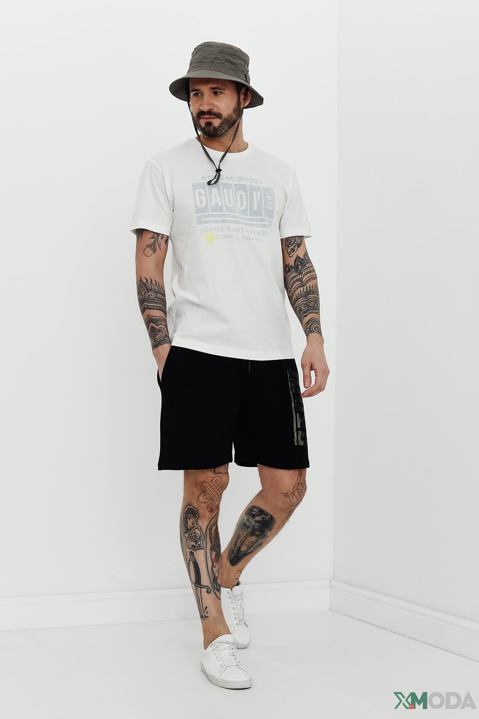 Шорты Gaudi чёрные с логотипом