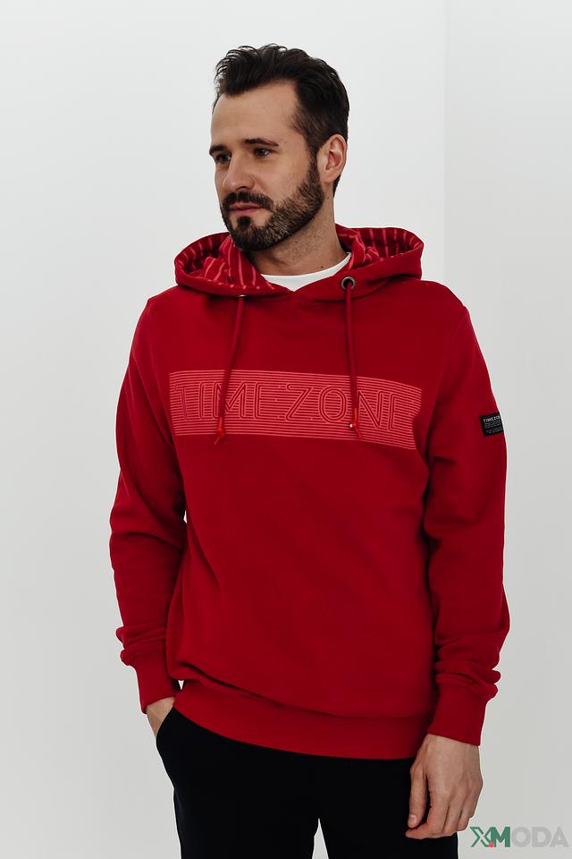 Джемпер Time Zone с логотипом красный