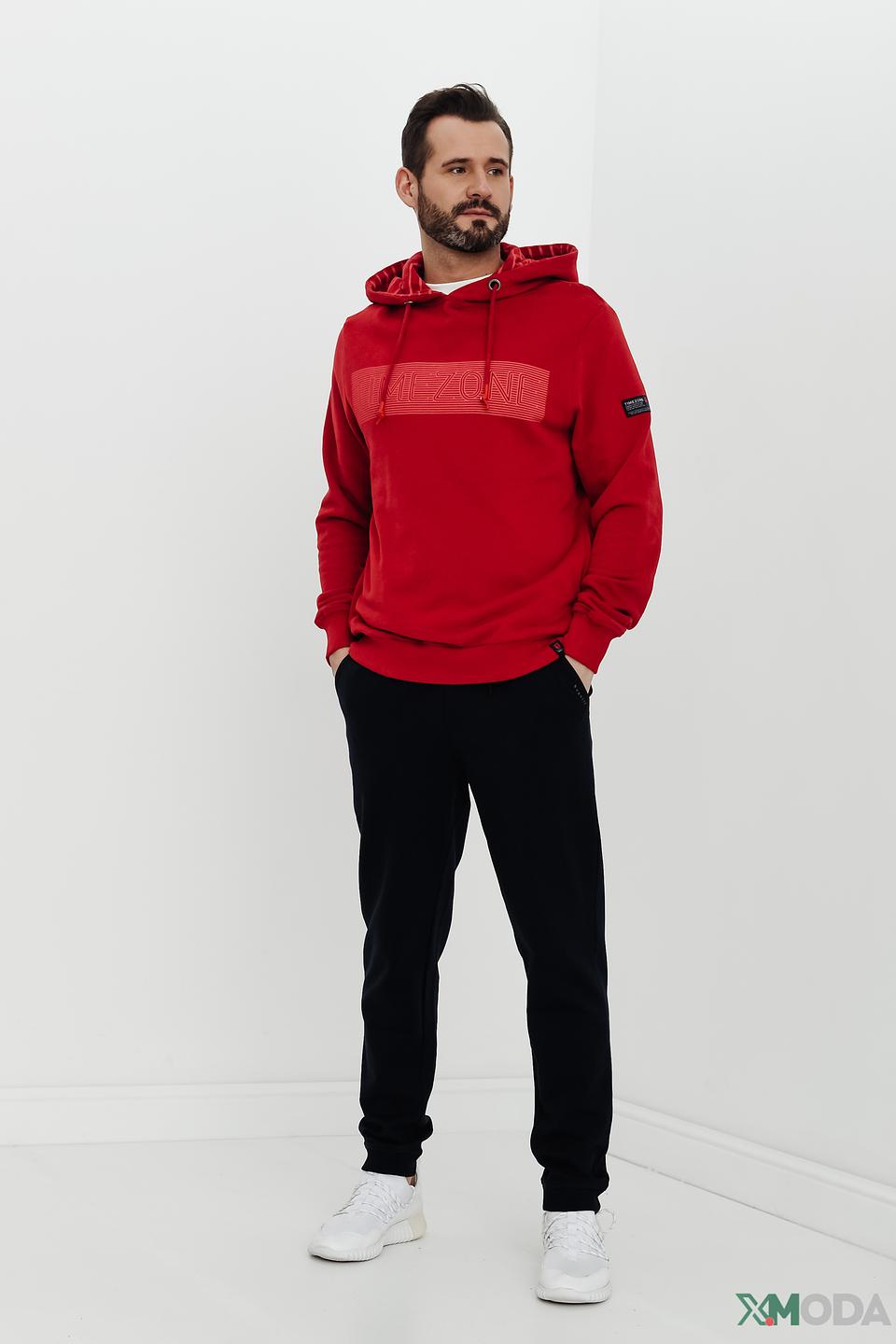 Джемпер Time Zone с логотипом красный