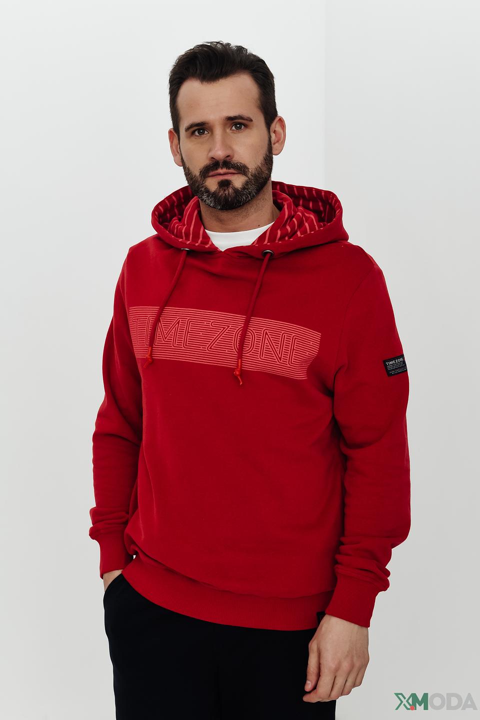Джемпер Time Zone с логотипом красный