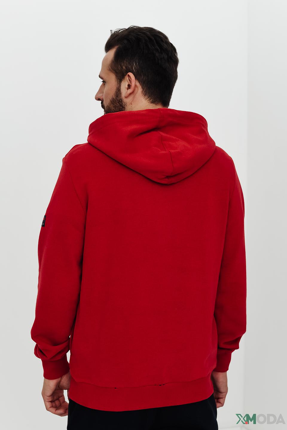 Джемпер Time Zone с логотипом красный