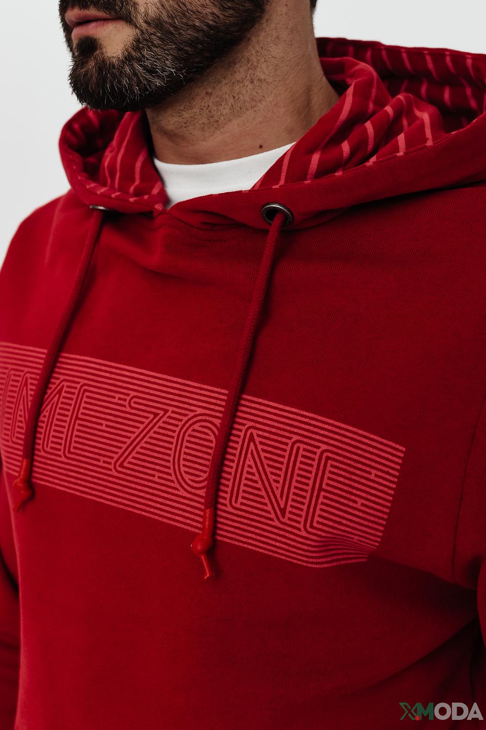 Джемпер Time Zone с логотипом красный