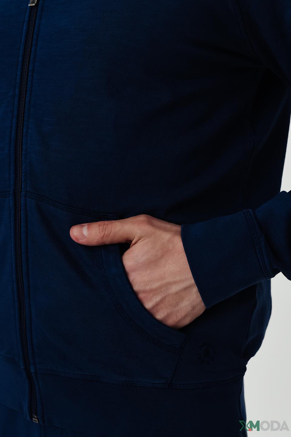 Кардиган Ragman синий с капюшоном