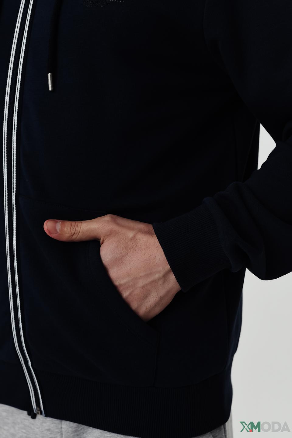 Кардиган Monte Carlo синий с капюшоном