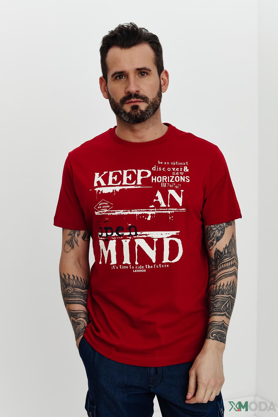 Футболка Lerros с принтом красный
