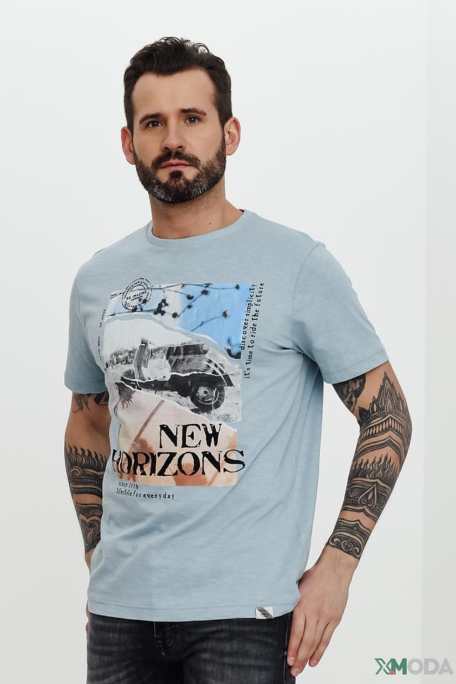 Футболка Lerros с принтом голубой