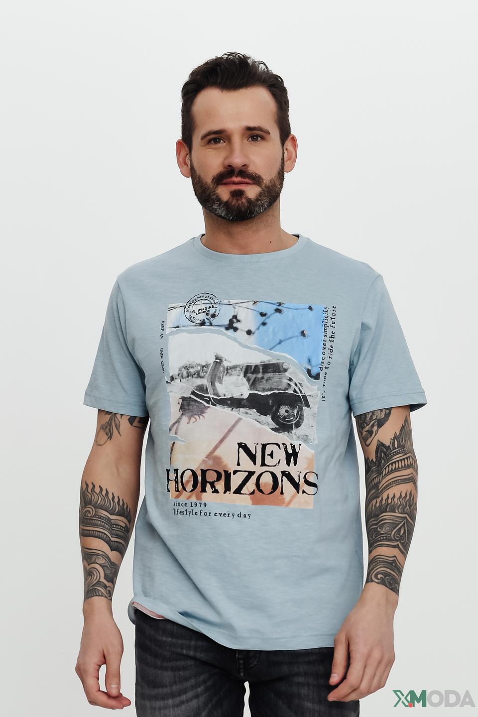 Футболка Lerros с принтом голубой