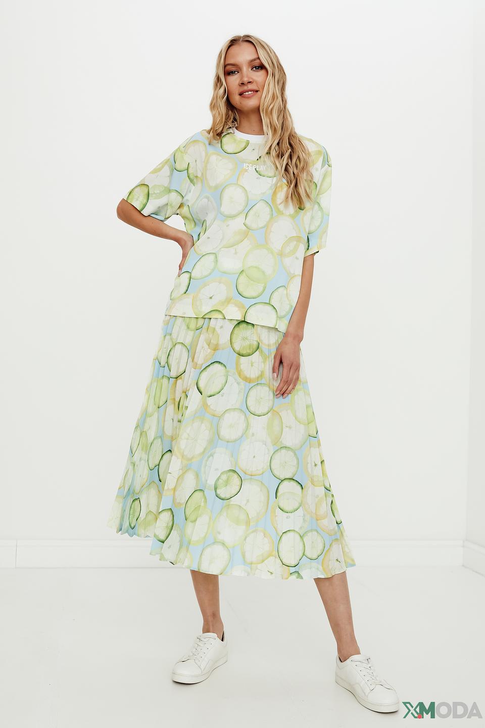 Юбка Ice Play с принтом огурцов