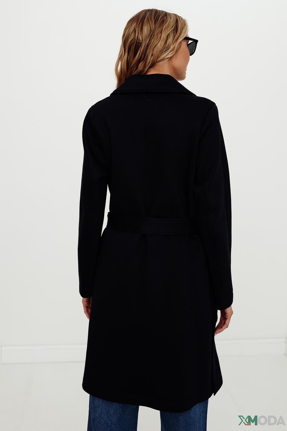 Пальто Schneiders чёрное с поясом