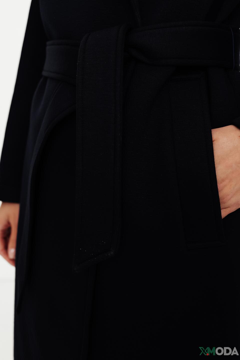 Пальто Schneiders чёрное с поясом