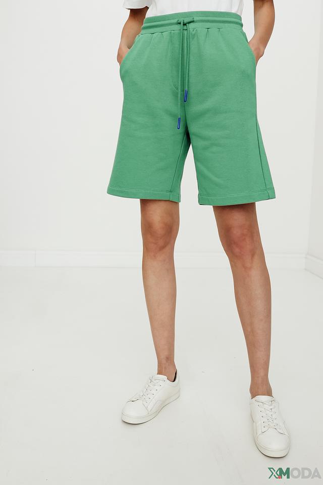 Шорты Oui зелёные с манжетами