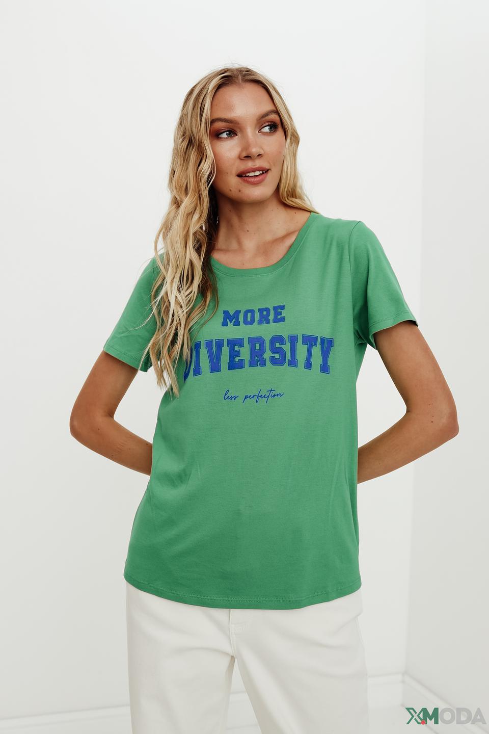 Футболка Oui с принтом зеленый