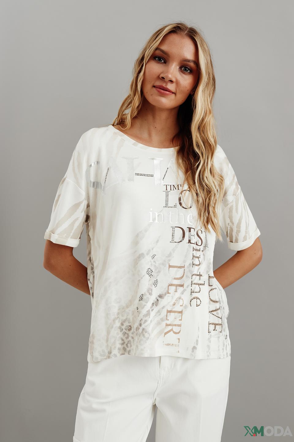 Футболка Monari с принтом белая