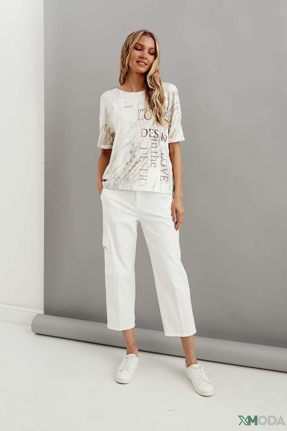 Футболка Monari с принтом белая