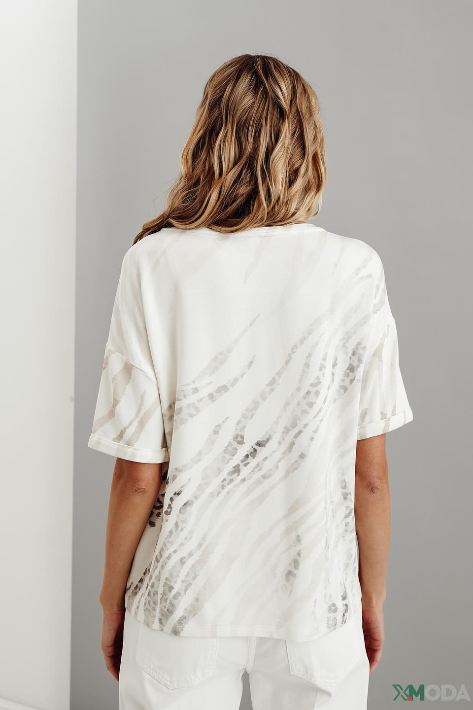 Футболка Monari с принтом белая