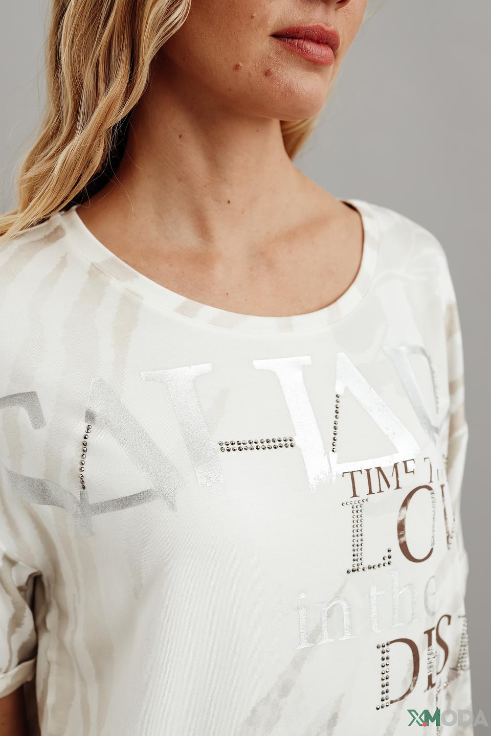 Футболка Monari с принтом белая