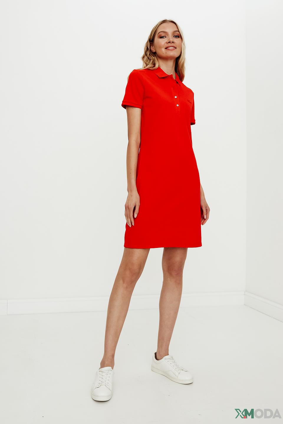 Платье Lacoste поло красное