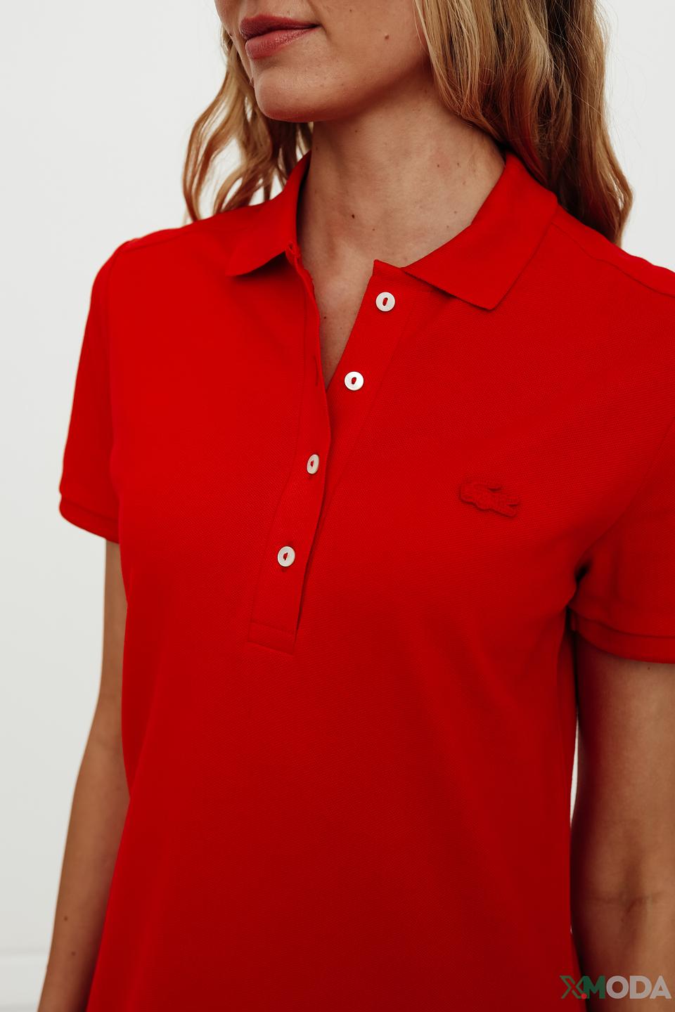 Платье Lacoste поло красное