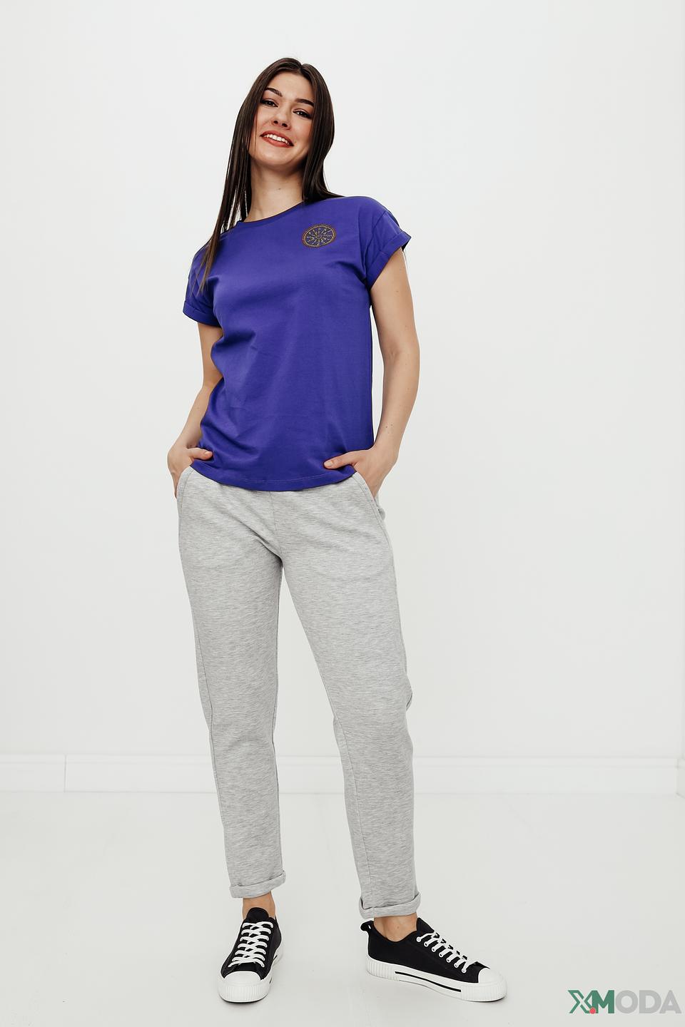 Футболка Pezzo с вышивкой синяя