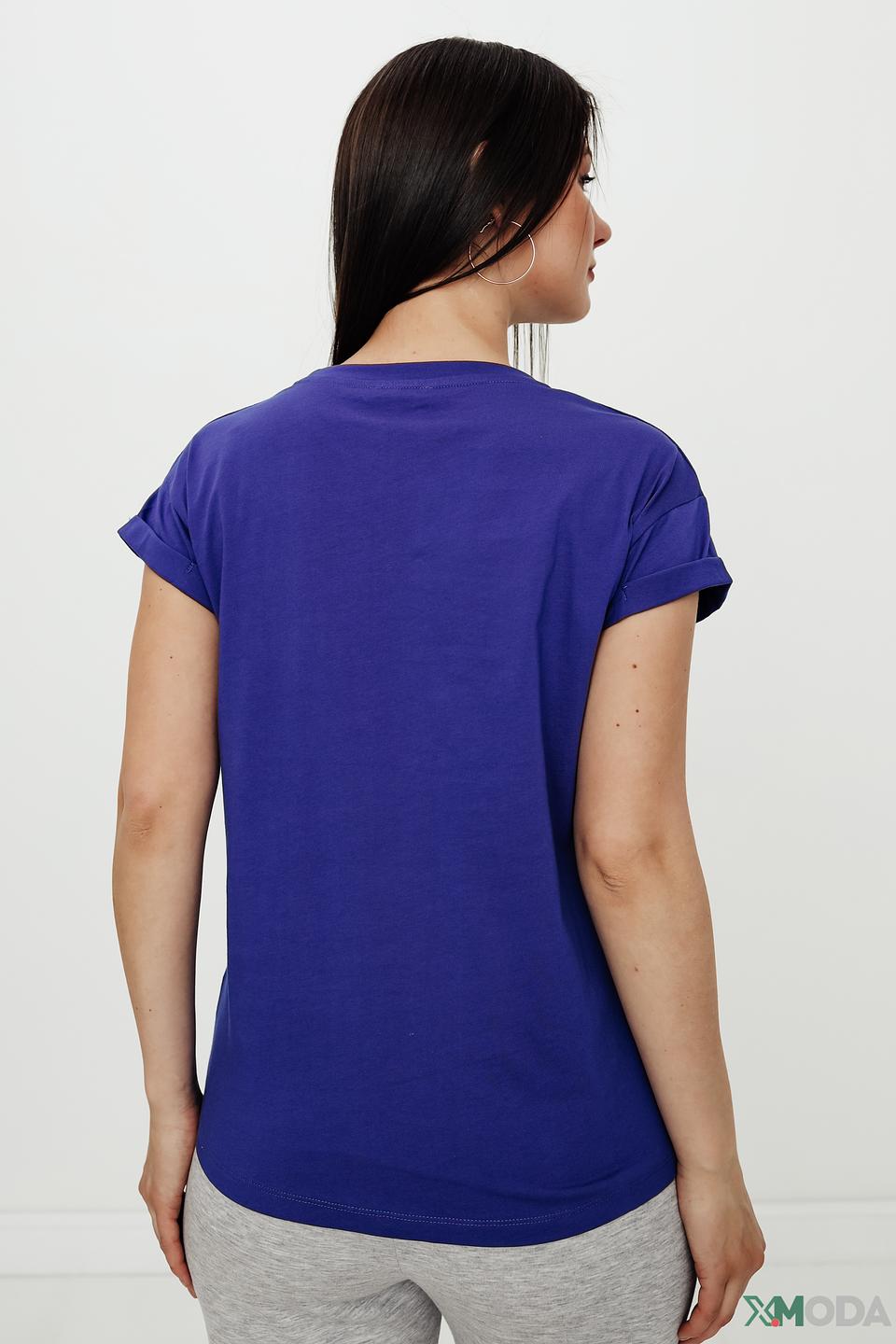 Футболка Pezzo с вышивкой синяя