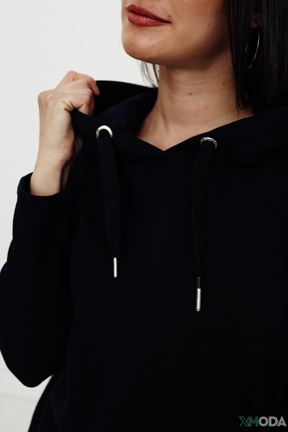 Платье Tom Tailor с капюшоном тёмно-синее