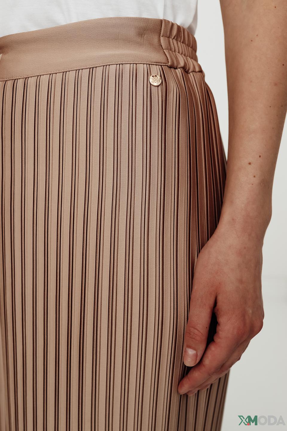 Брюки Mos Mosh в полоску бежевые