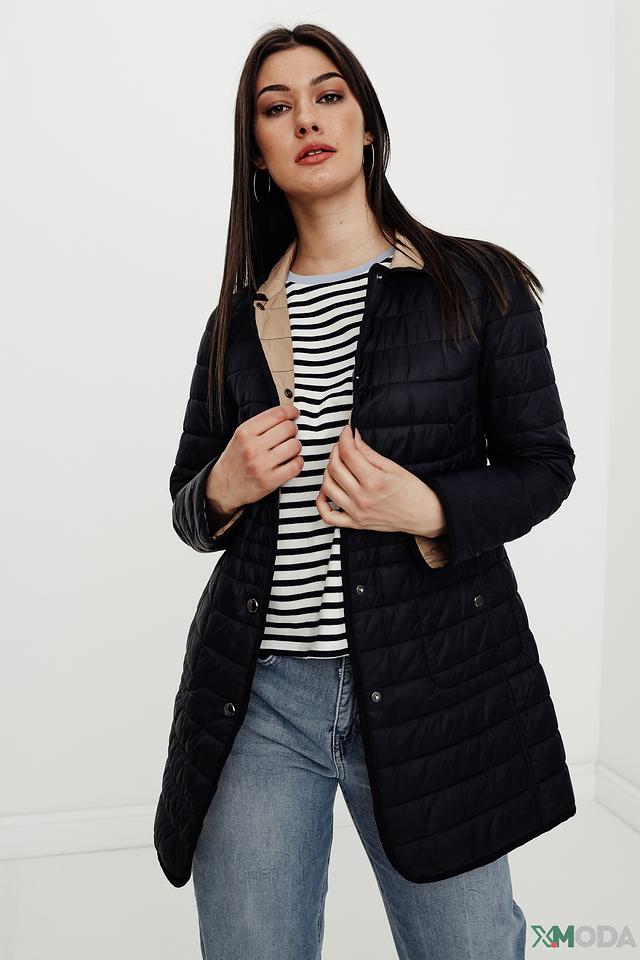 Пальто Heyer стеганое чёрное
