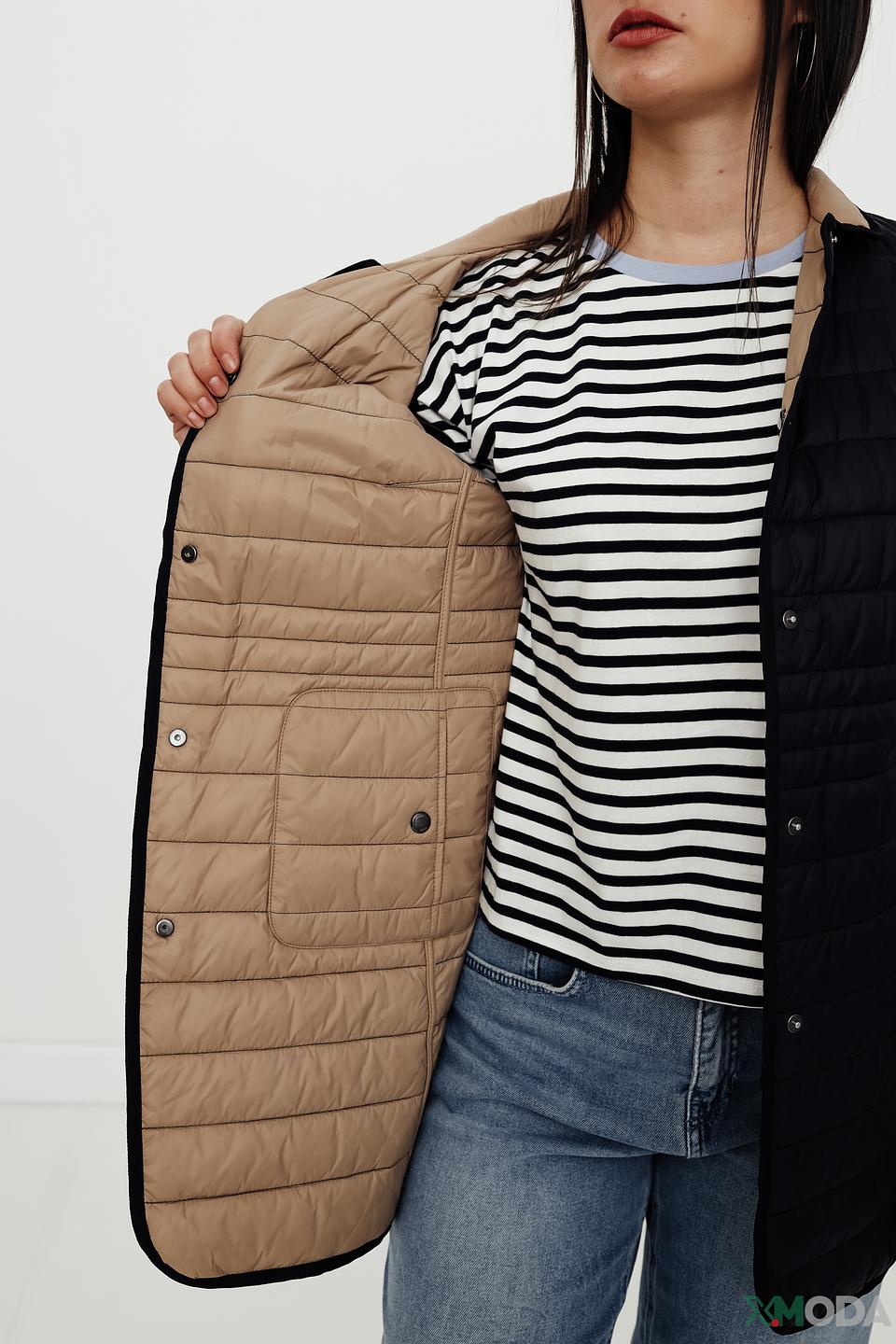 Пальто Heyer стеганое чёрное