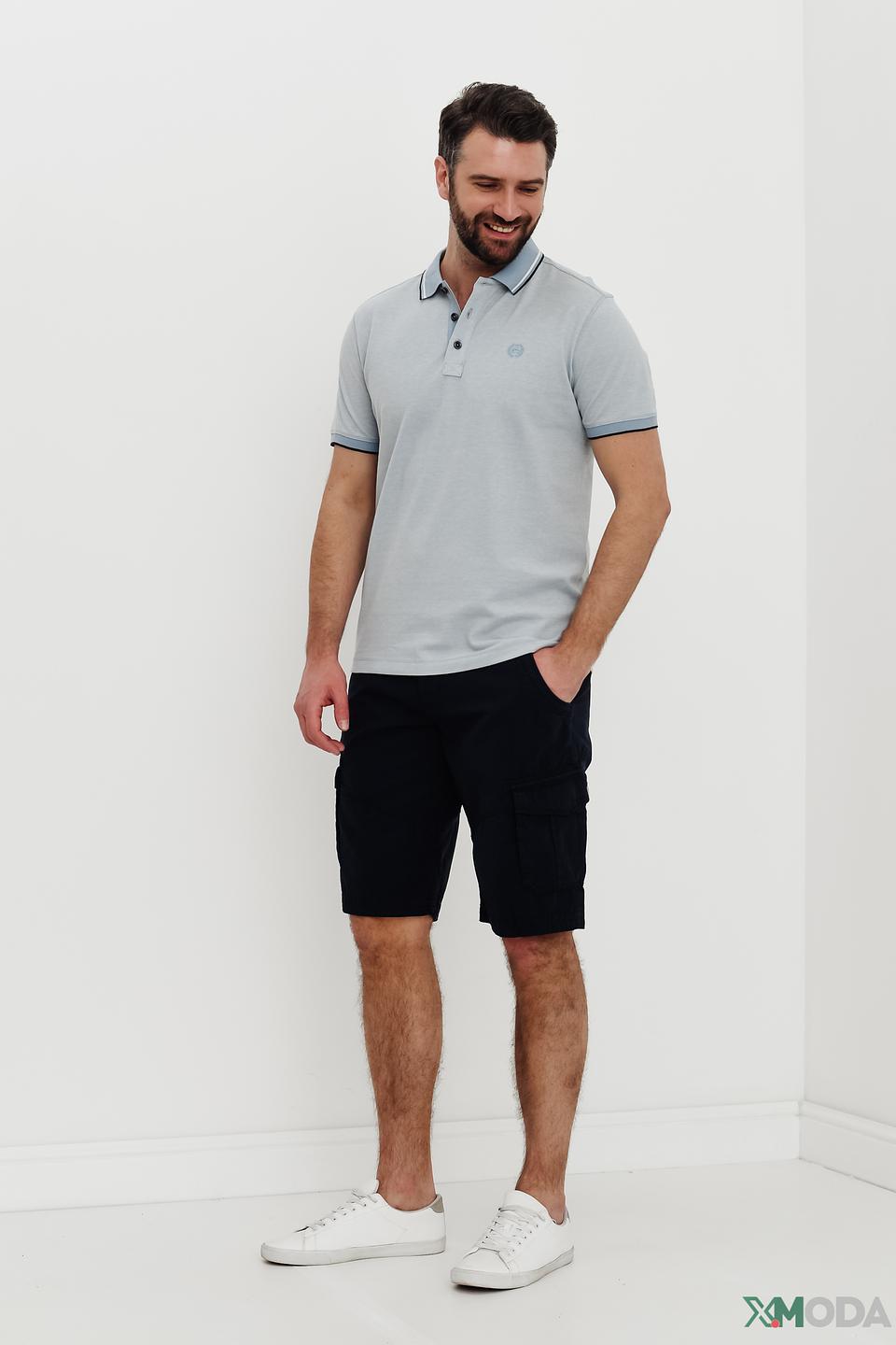 Поло Lerros мужское светло-серый