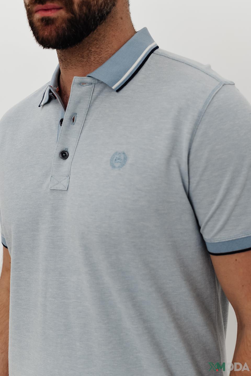 Поло Lerros мужское светло-серый