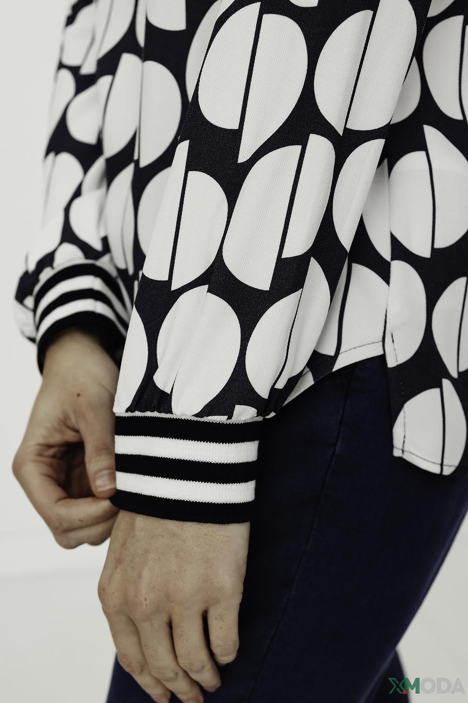 Блуза Tuzzi с капюшоном в горошек