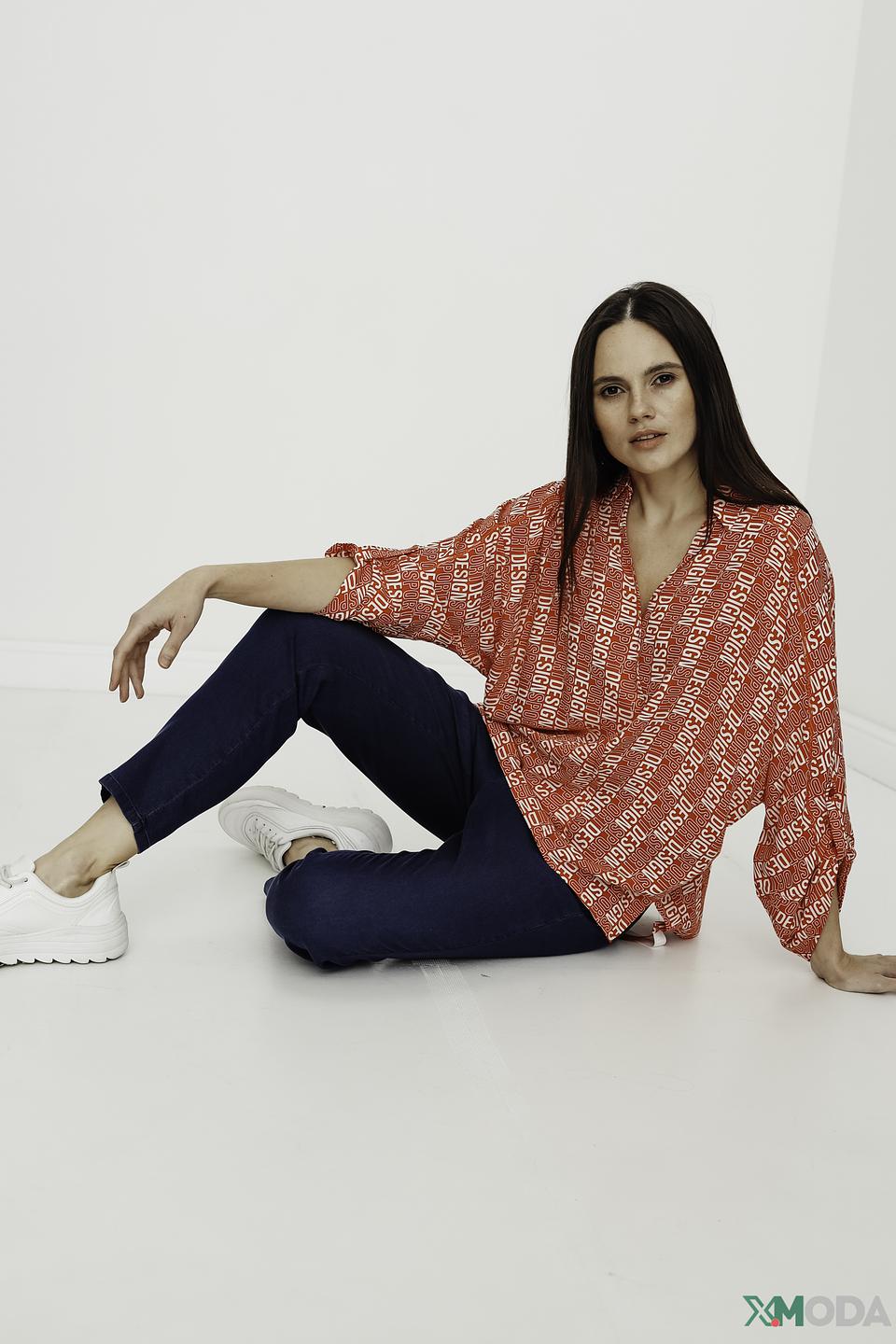 Блуза Tuzzi с принтом Design красный