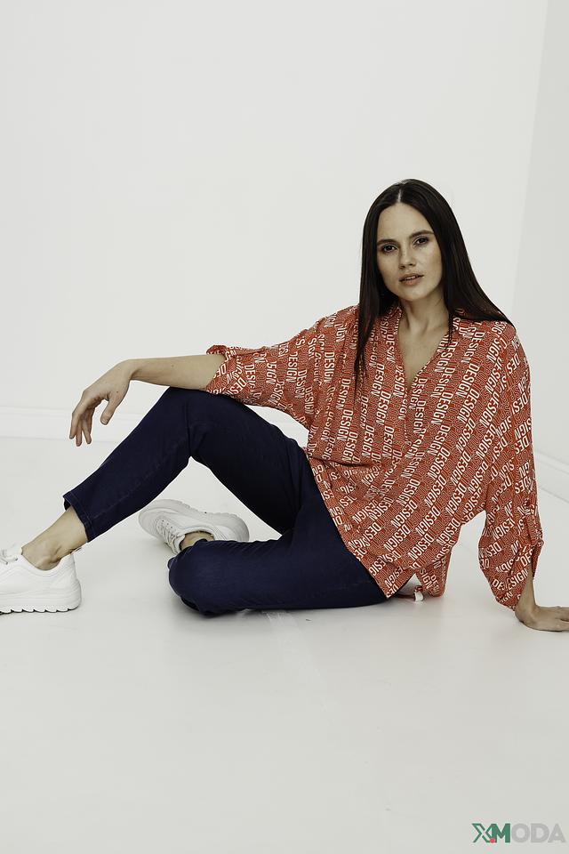 Блуза Tuzzi с принтом Design красный