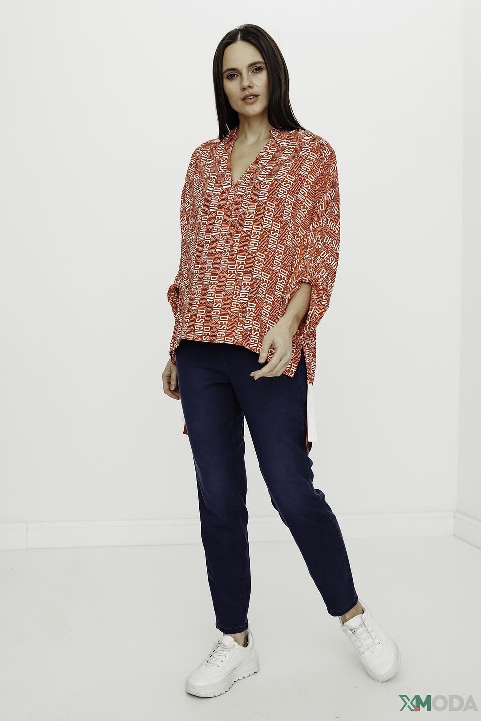 Блуза Tuzzi с принтом Design красный