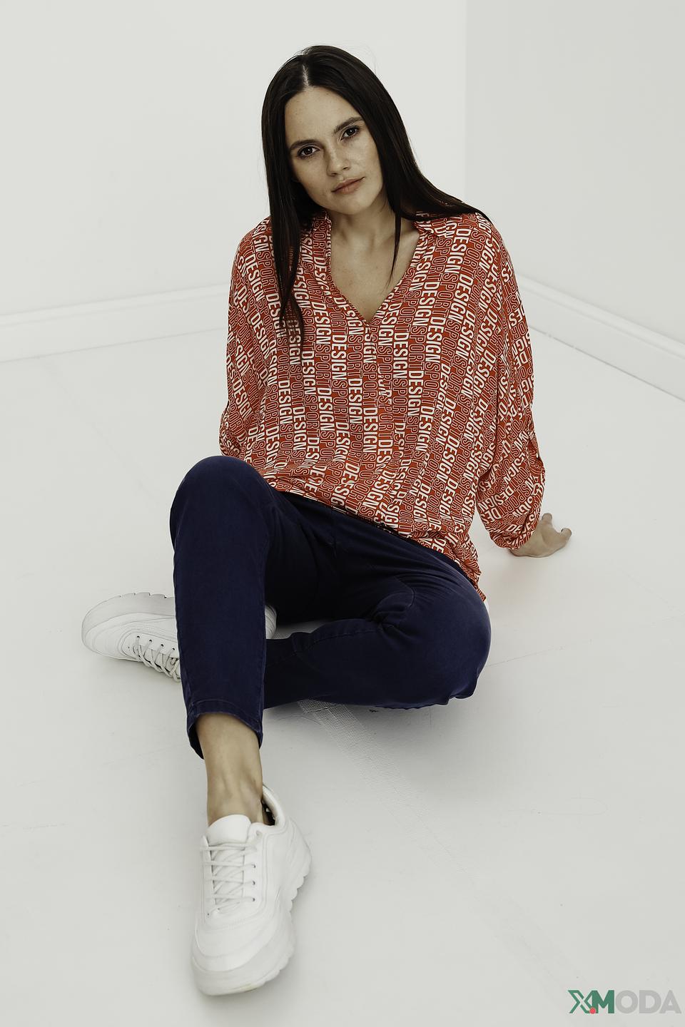 Блуза Tuzzi с принтом Design красный