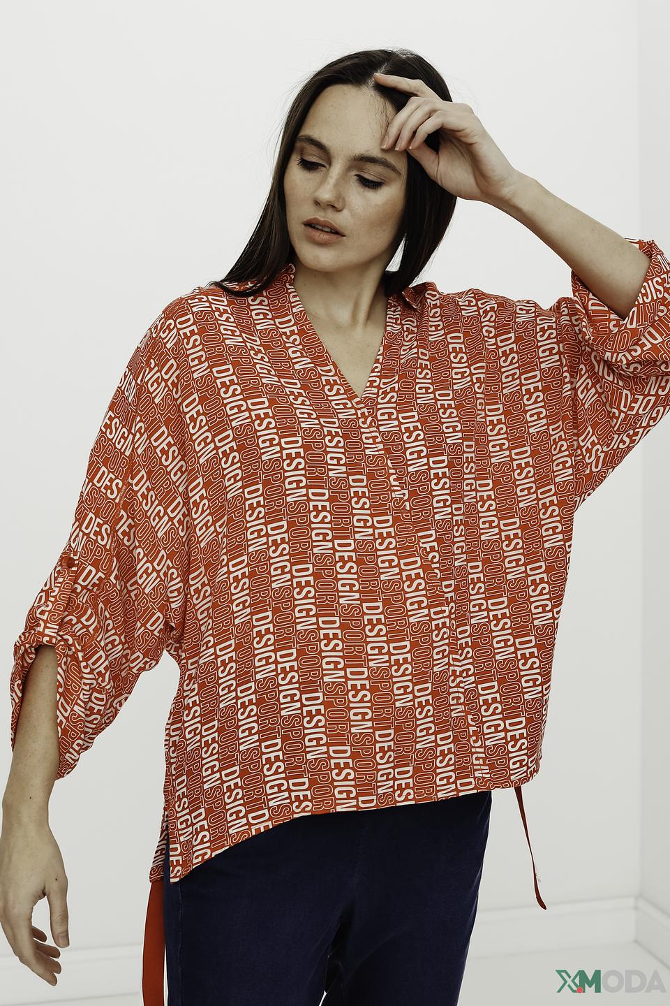 Блуза Tuzzi с принтом Design красный