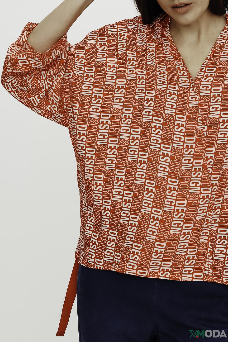 Блуза Tuzzi с принтом Design красный