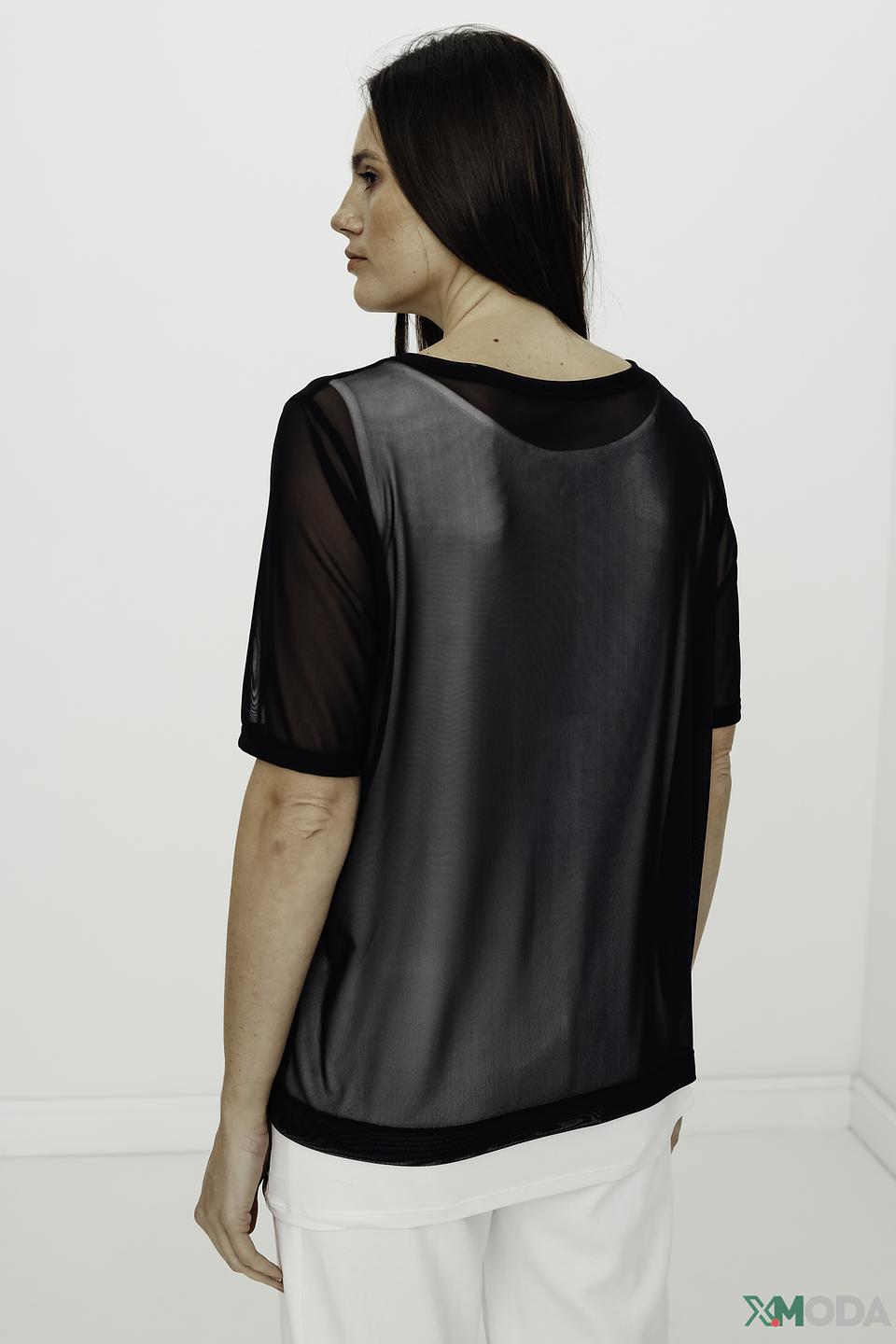 Блуза Tuzzi с принтом чёрная