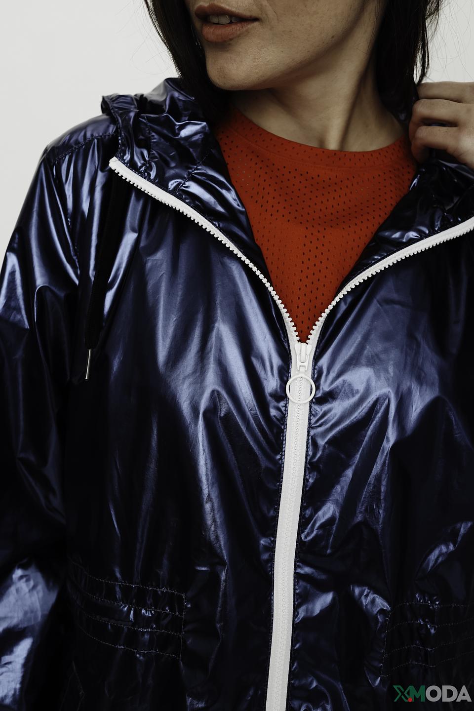 Плащ Tuzzi синий с капюшоном