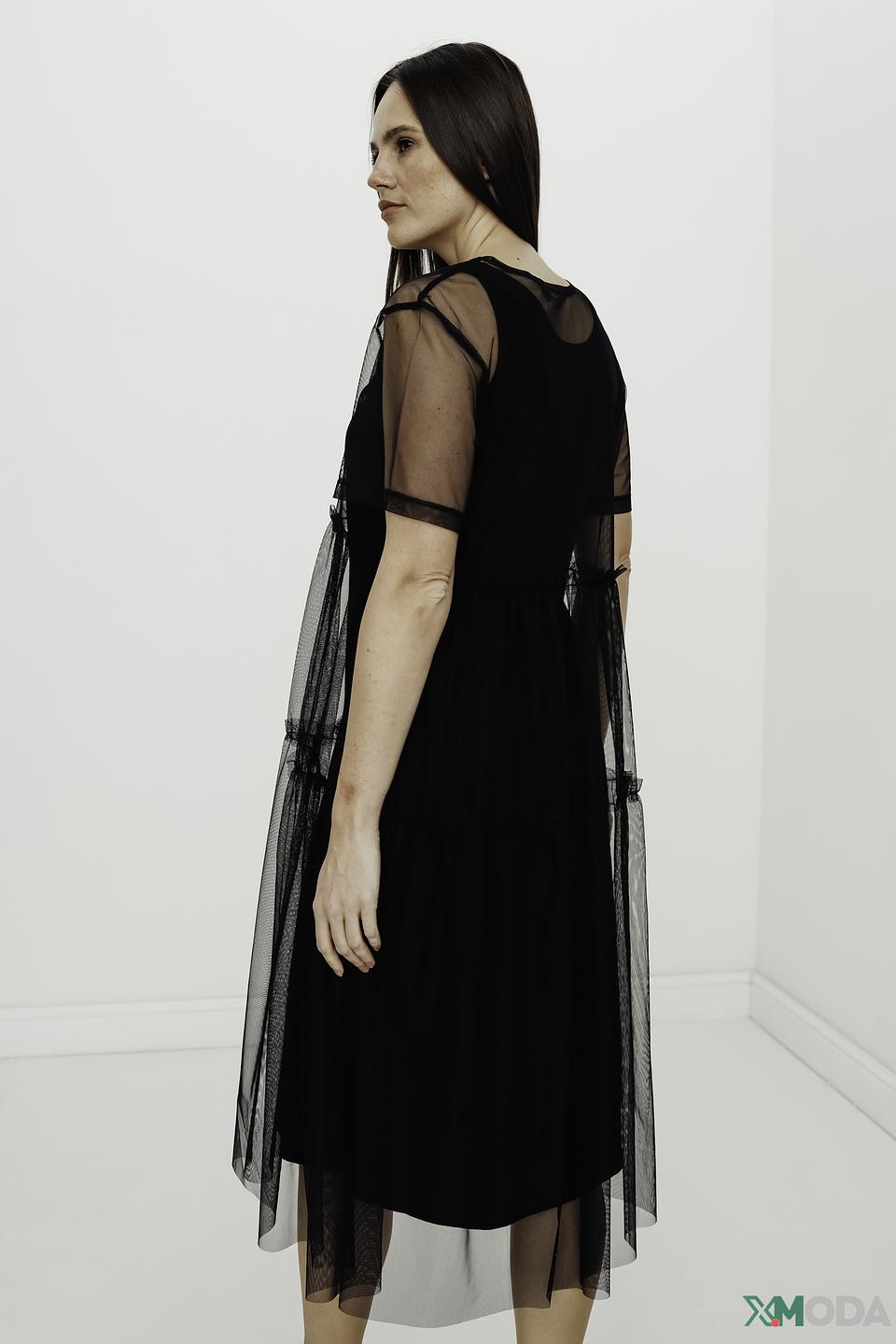 Платье Marc Aurel с принтом чёрное