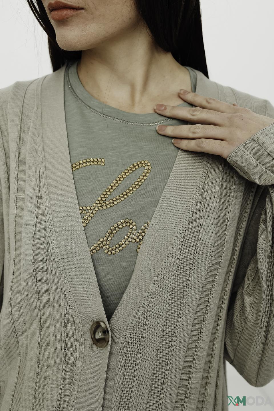 Кардиган Marc O Polo в полоску бежевый